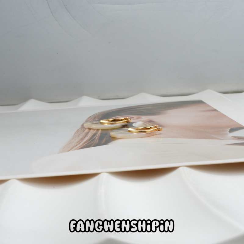 铜合金树脂耳饰 【镀K金】【925银针】耳环4106