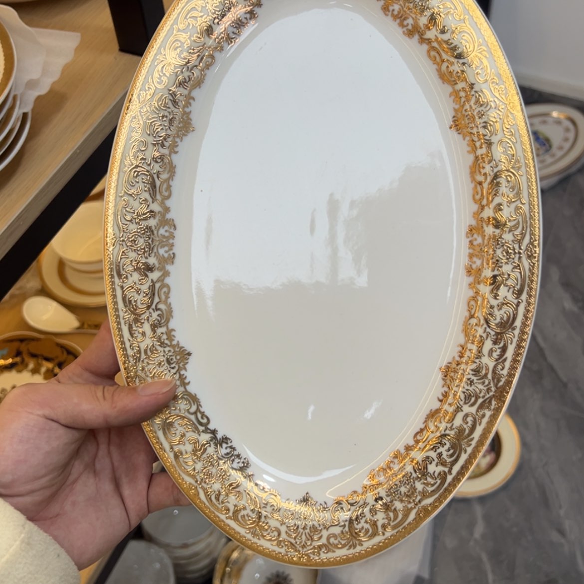 【闪购商品】瓷片12寸鱼盘一个一单福利价