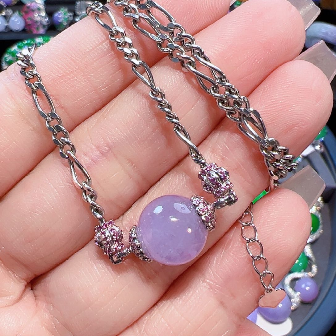 翡翠颈饰18K金镶嵌签收后24小时鉴赏期