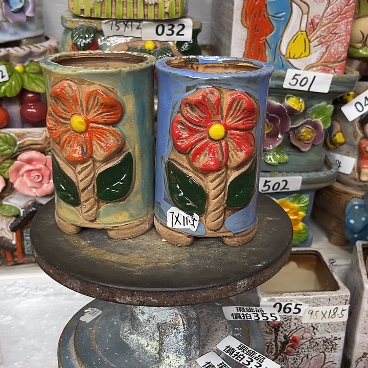 粗陶材质多肉花盆