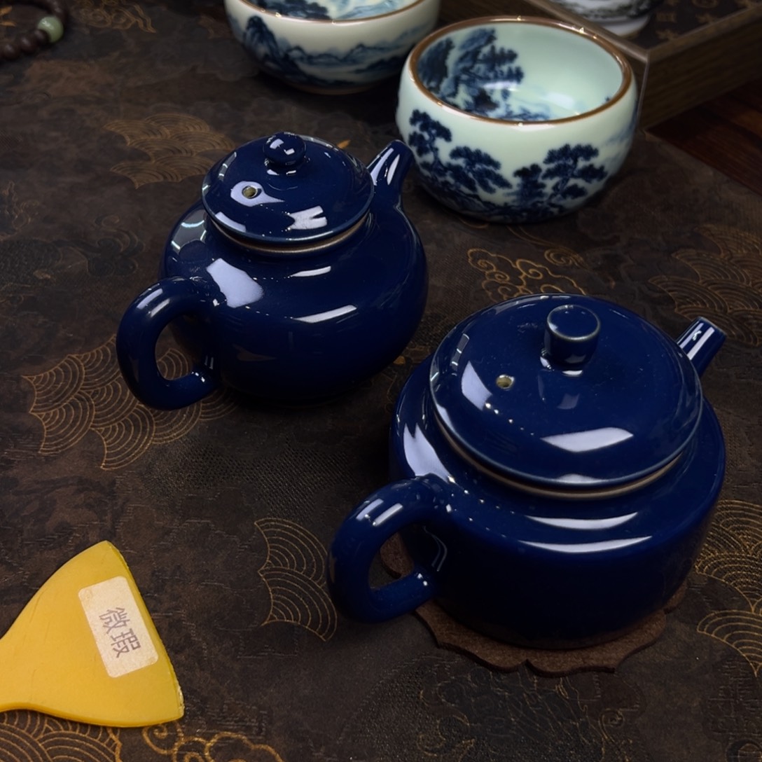 霁蓝茶壶微瑕福利