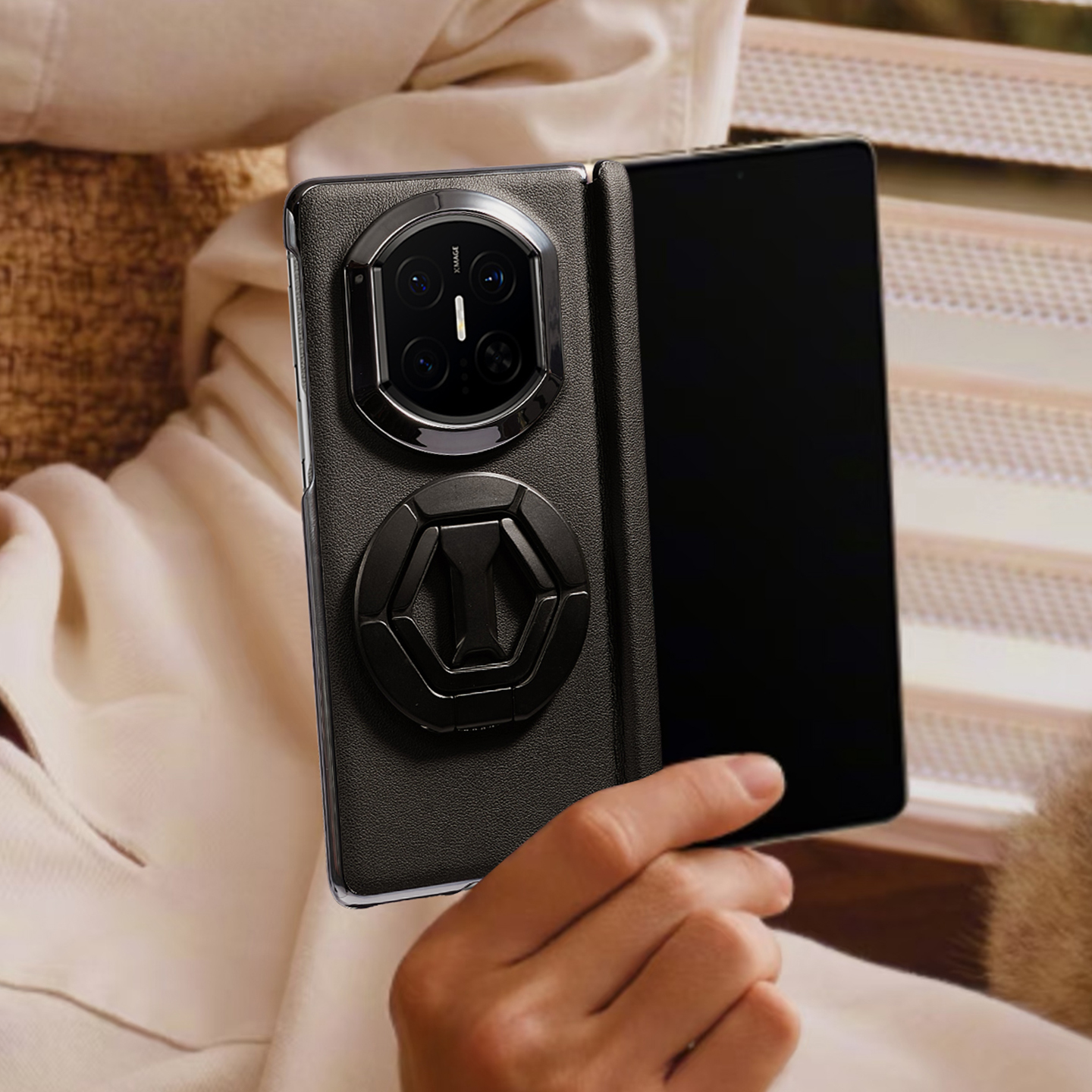 适用华为matex7手机壳新款X7典藏版铰链全包防摔折叠屏保护壳支架