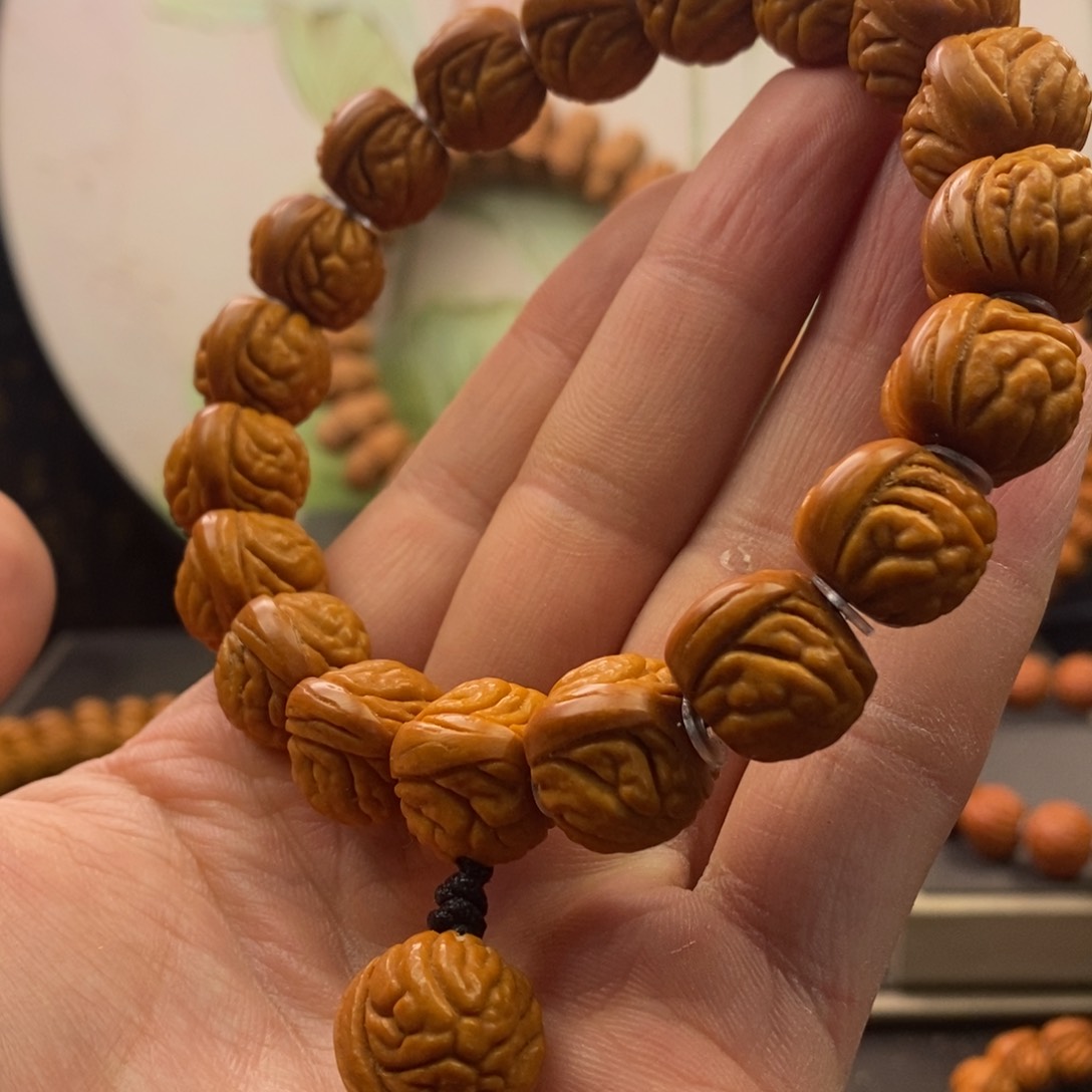 桃核手串16藏满天星