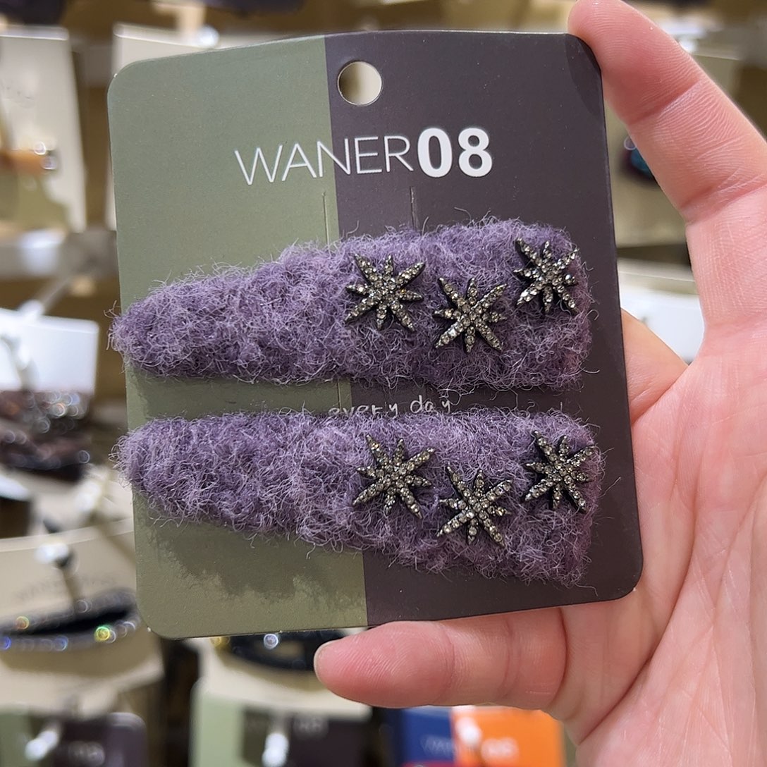 布艺非金属雪花拜拜夹