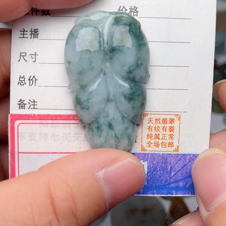 翡翠颈饰未镶嵌树叶