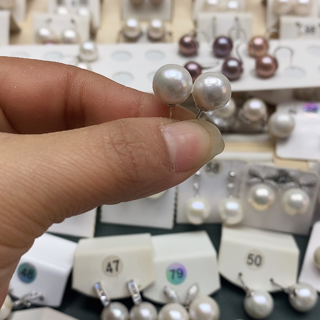 b****淡水珍珠银S925镶嵌颈饰