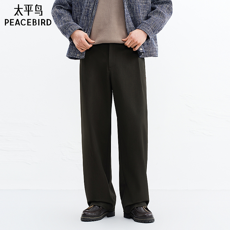 【商场同款】太平鸟男装26春新款休闲裤简约时尚宽松西裤 B2GBG1152