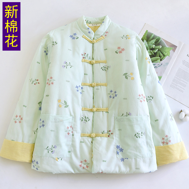 553 冬季纯手工棉花袄加厚保暖棉服中老年新中式国风妈妈装山东省