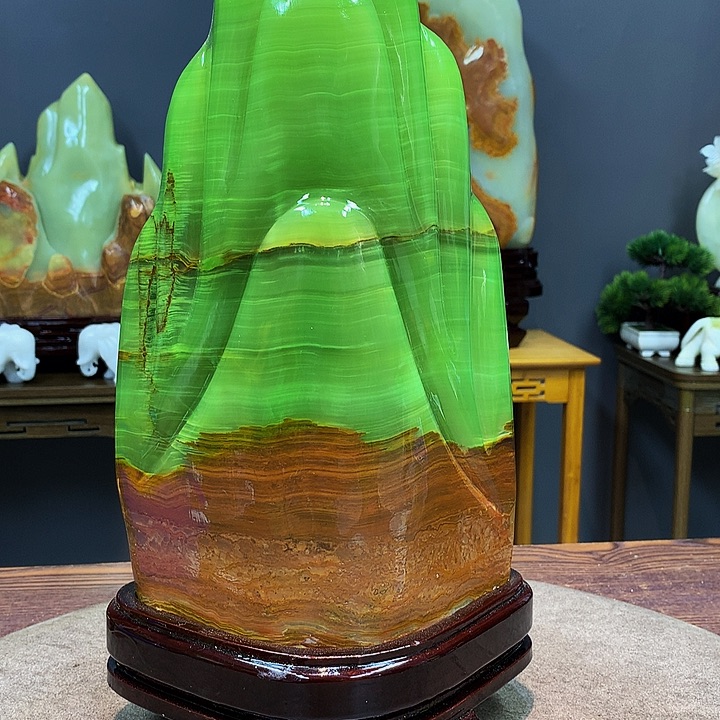 石材靠山摆件创意摆件