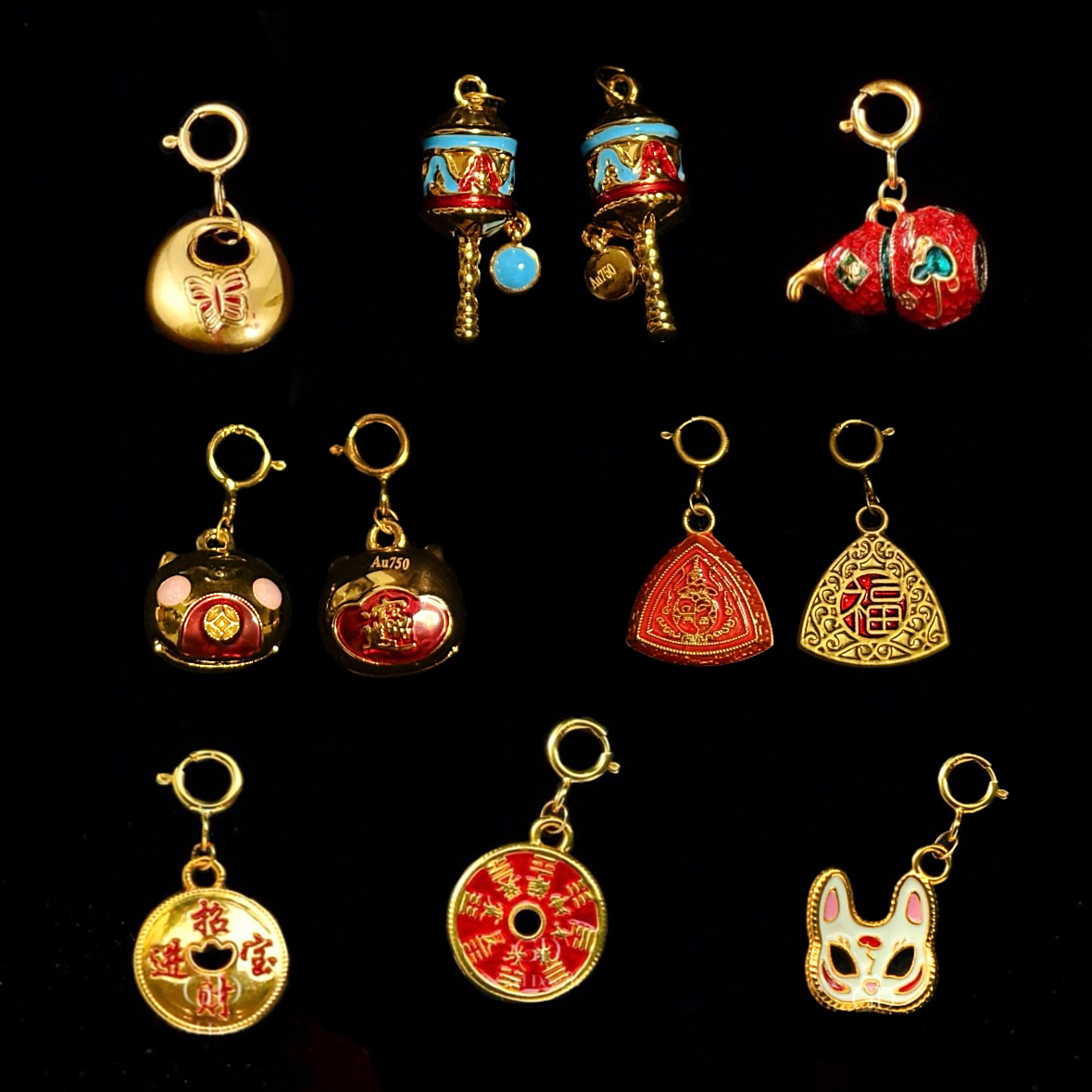 【阿雅专属】18k金万能扣小滴流系列单个配件 百搭轻奢时尚