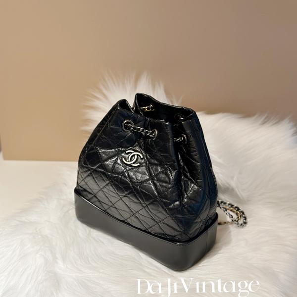 大吉中古/Chanel香奈儿黑银流浪双肩包