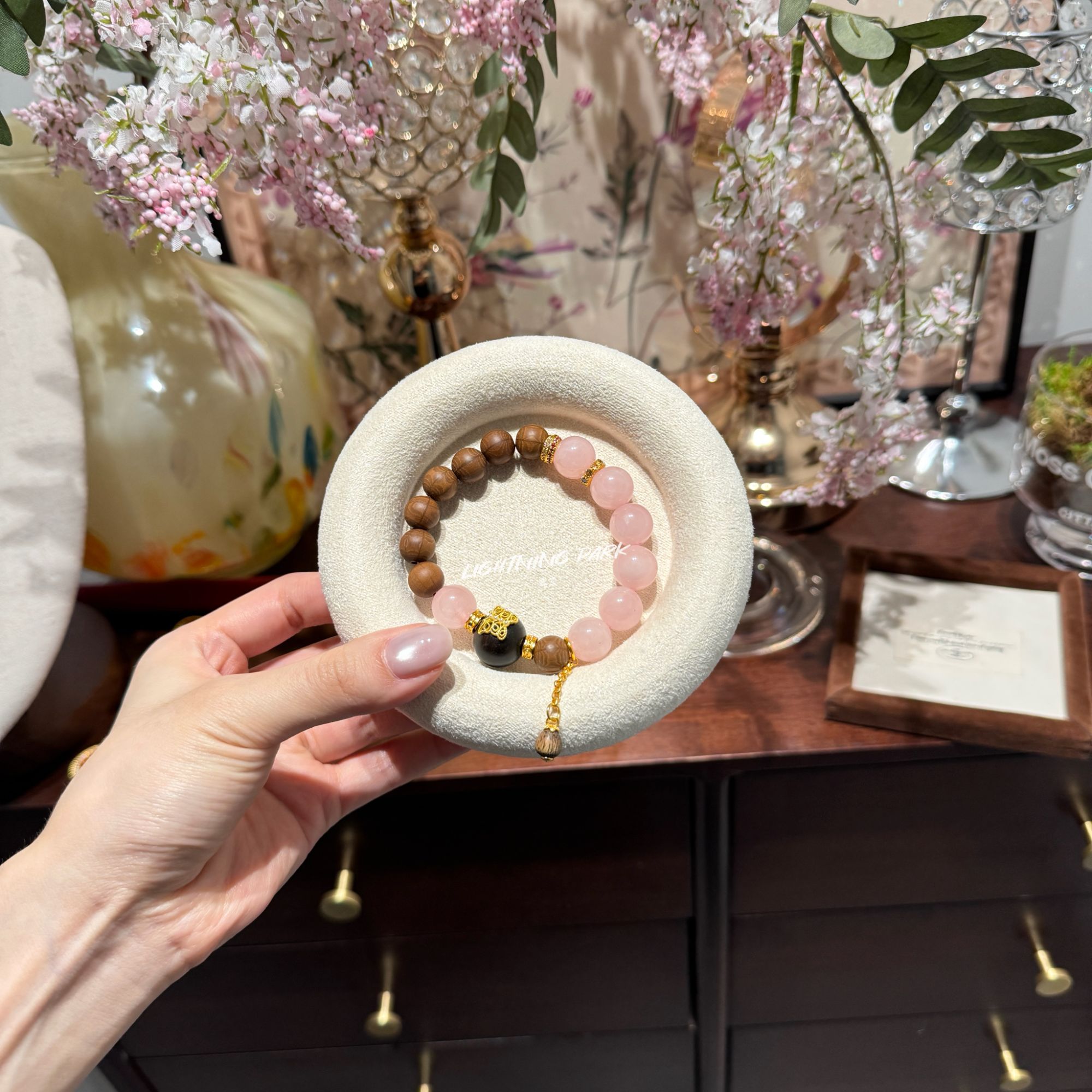   镀K金【LIGHNTINGPARK】新中式粉墨轻奢手链