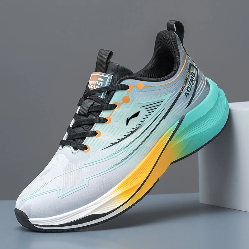 李宁贵人专业跑步鞋男士运动休闲春夏学生软底时尚百搭休闲运动鞋