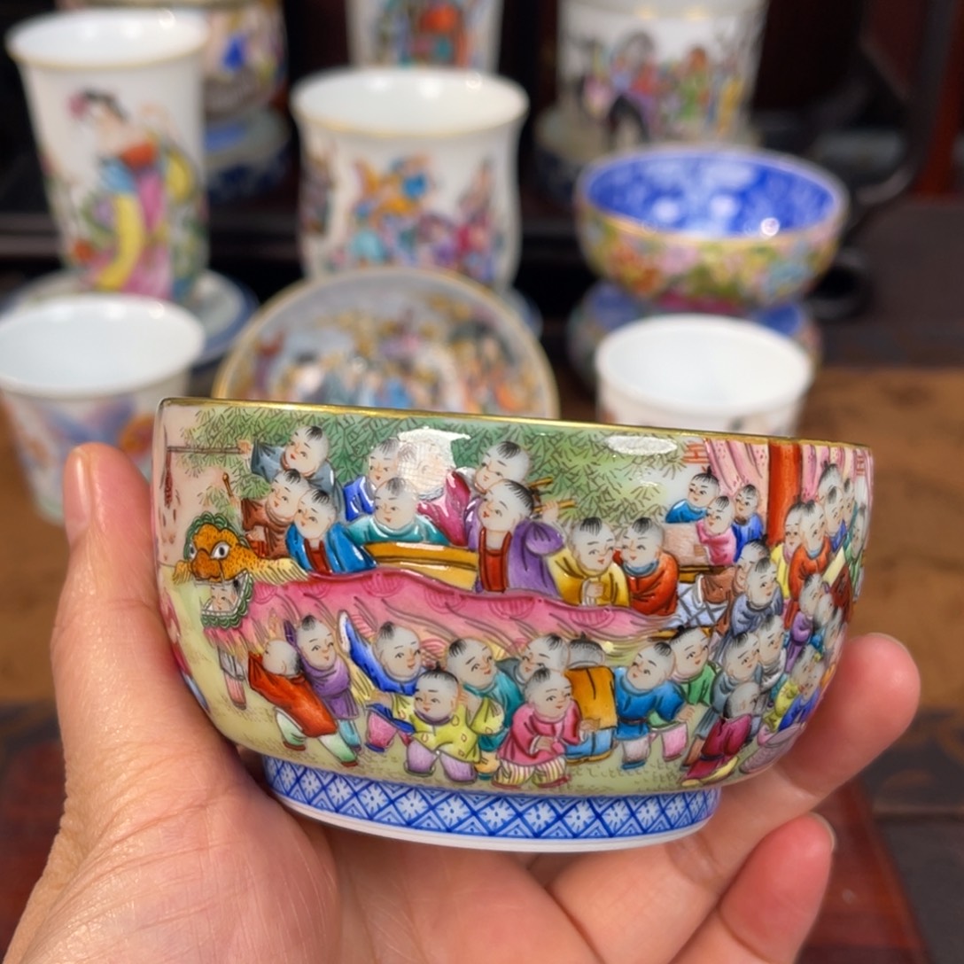 琪***玩陶摆件景德镇手工手绘陶瓷