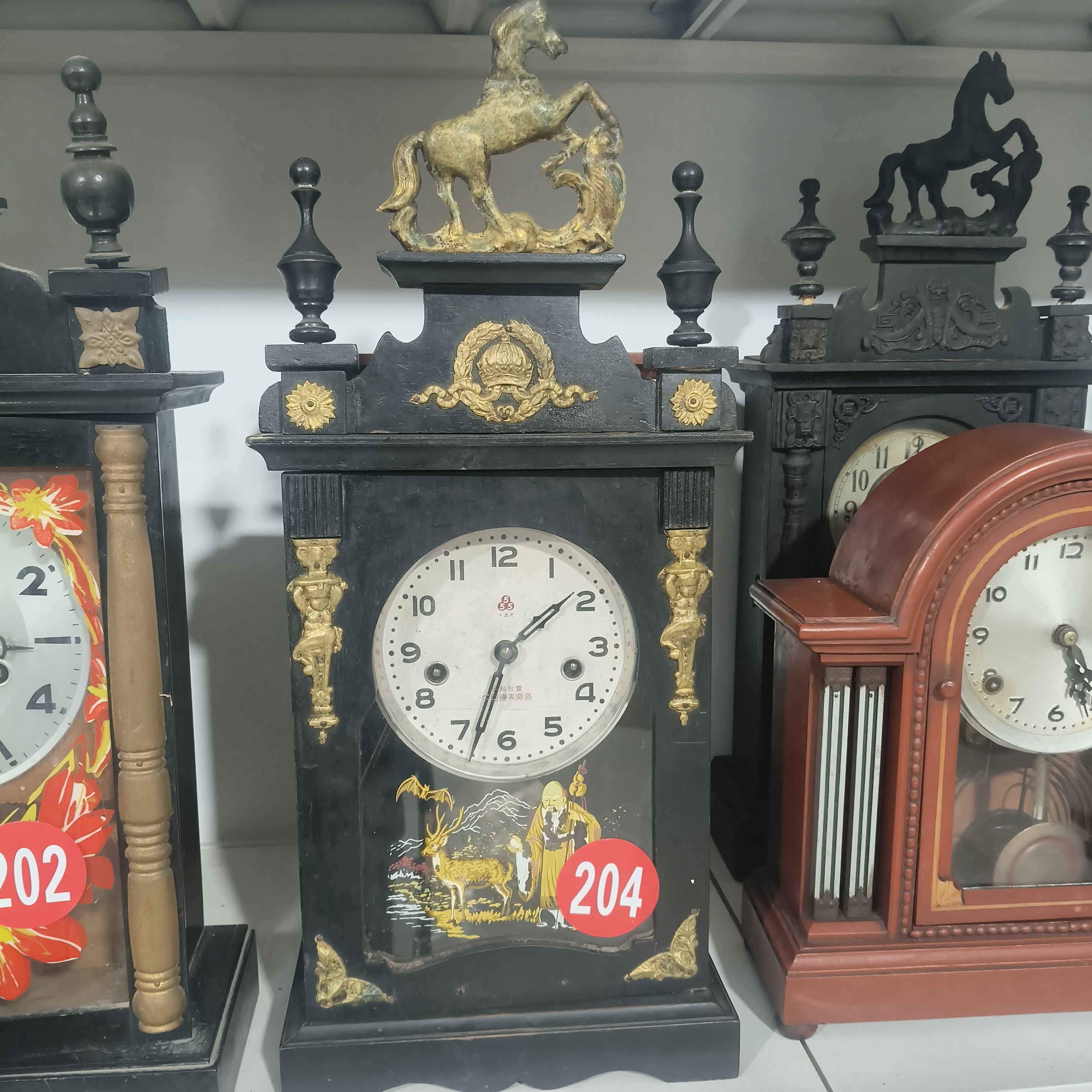 民俗老物件客厅座钟摆件