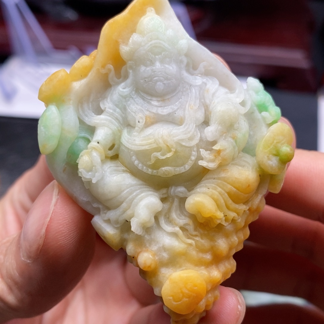 定制翡翠未镶嵌黄财神