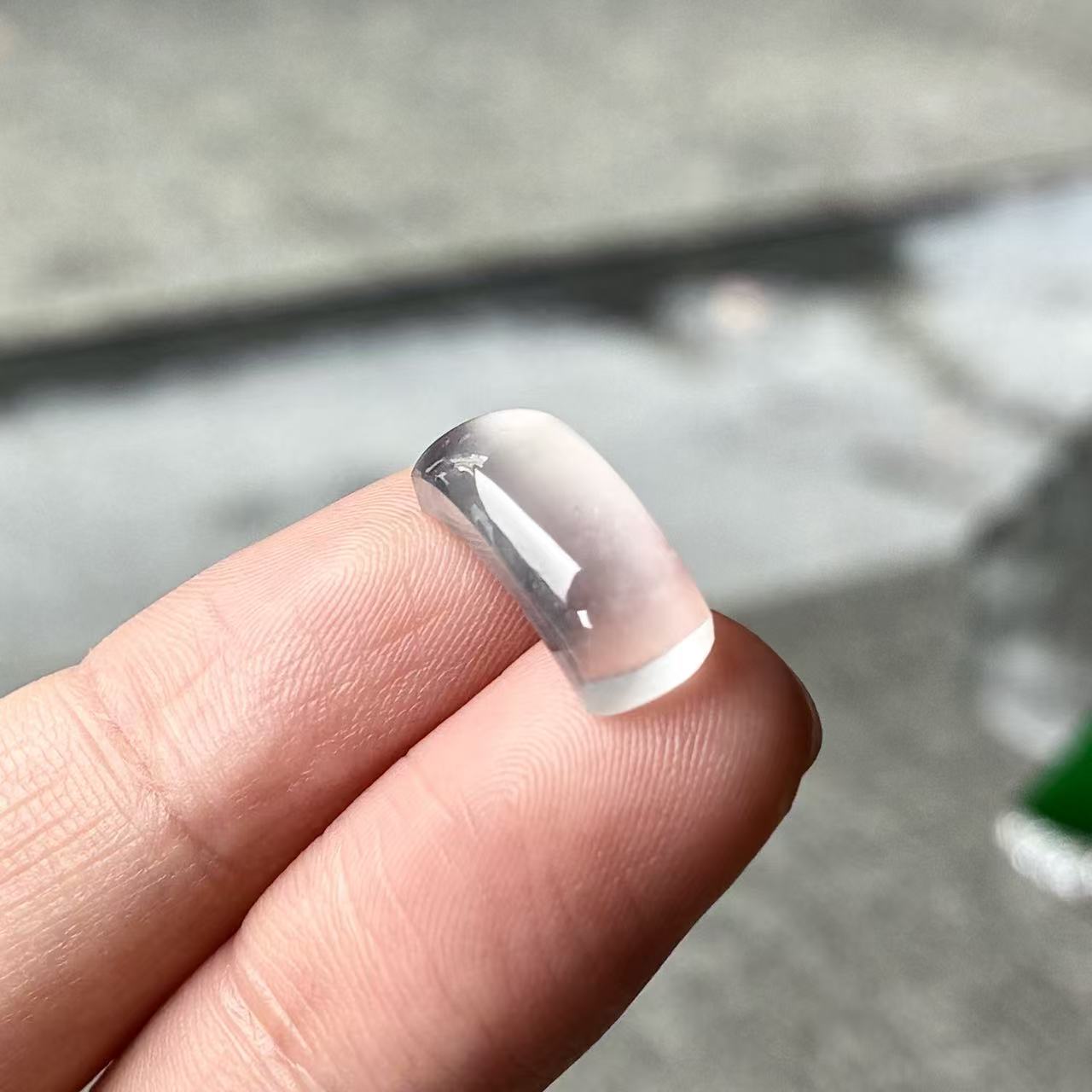 天然a货缅甸翡翠自然光尺寸16/6/3.3 玻璃种木那雪花棉马鞍吊坠