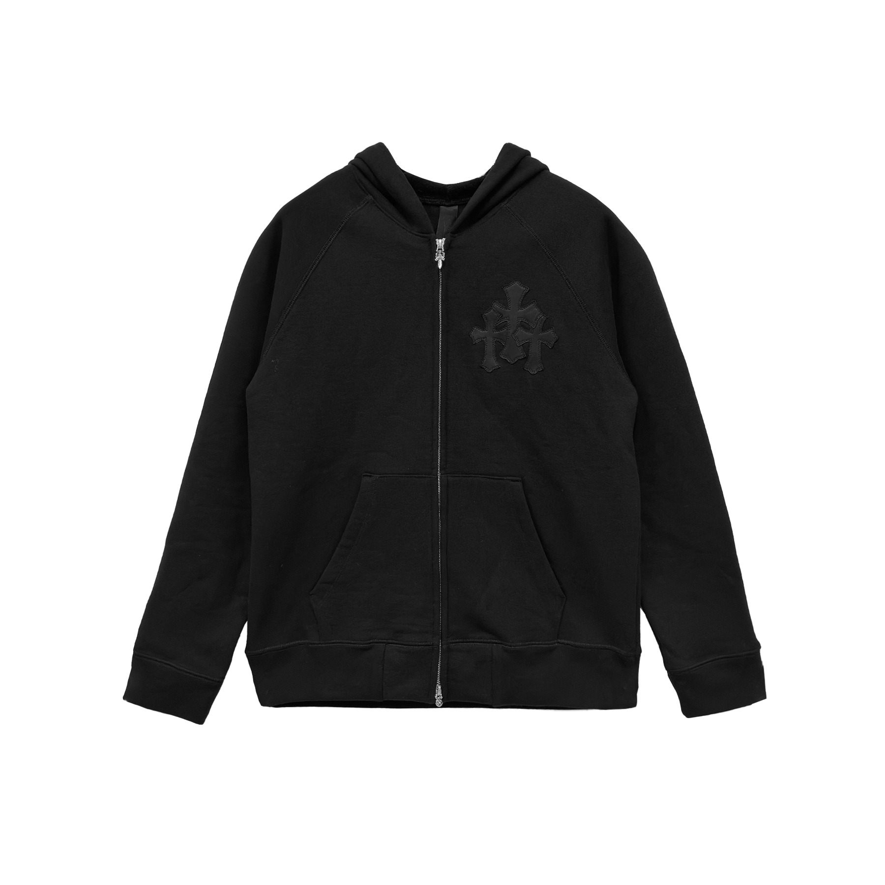 Chrome Hearts 克罗心 三十字贴皮拉链帽衫 外套 