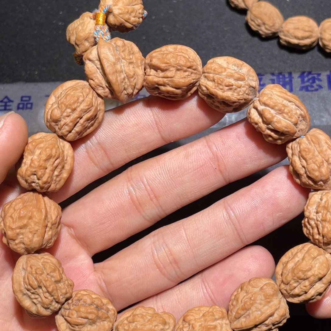 空***色文玩核桃手串嵩山蛤蟆头无削尖无泡药17➕无打底刷色
