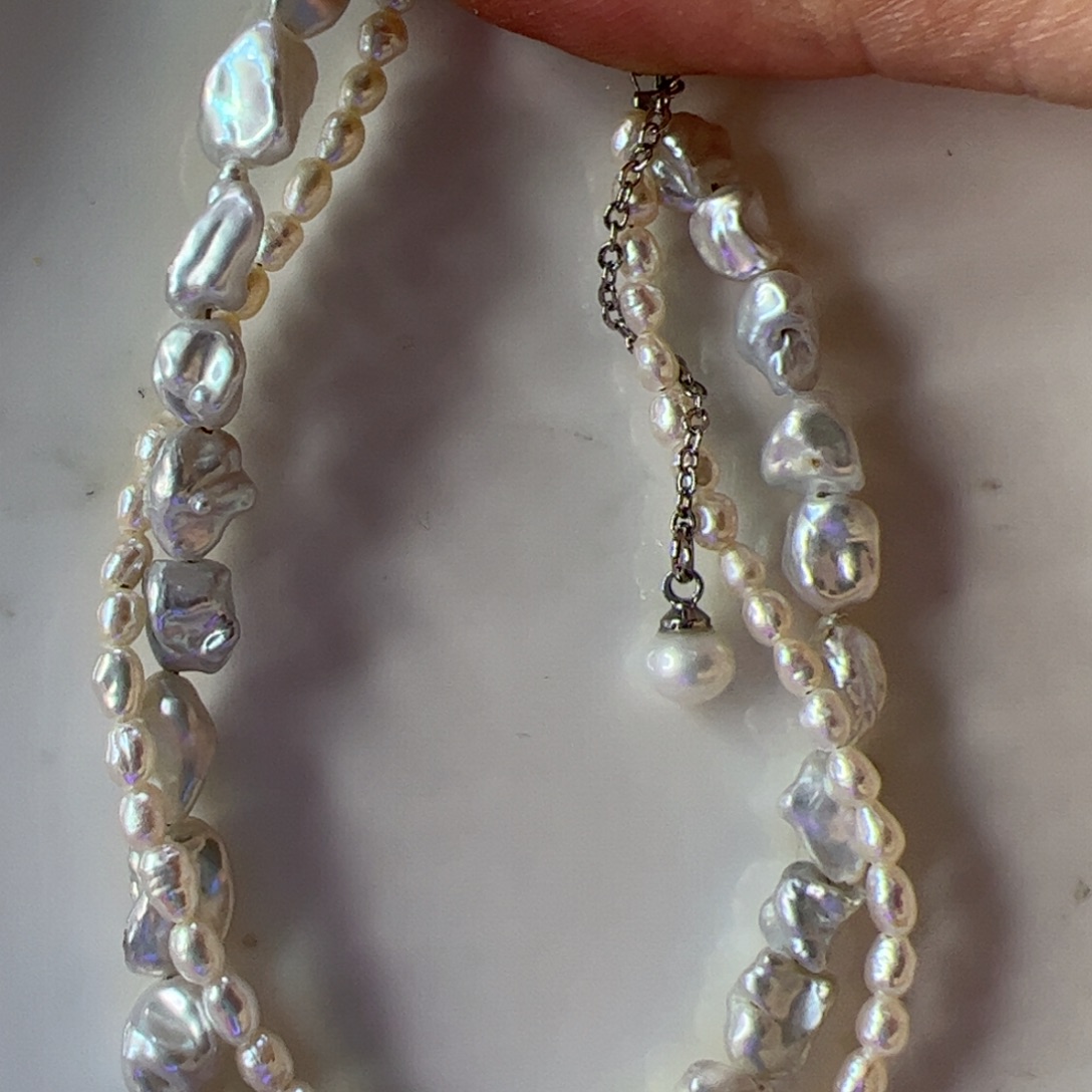 淡水珍珠合金手绳716