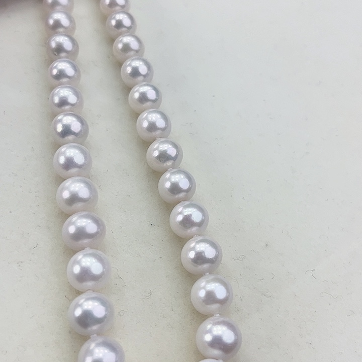 淡水珍珠颈饰银S925镶嵌卡10极光炫彩