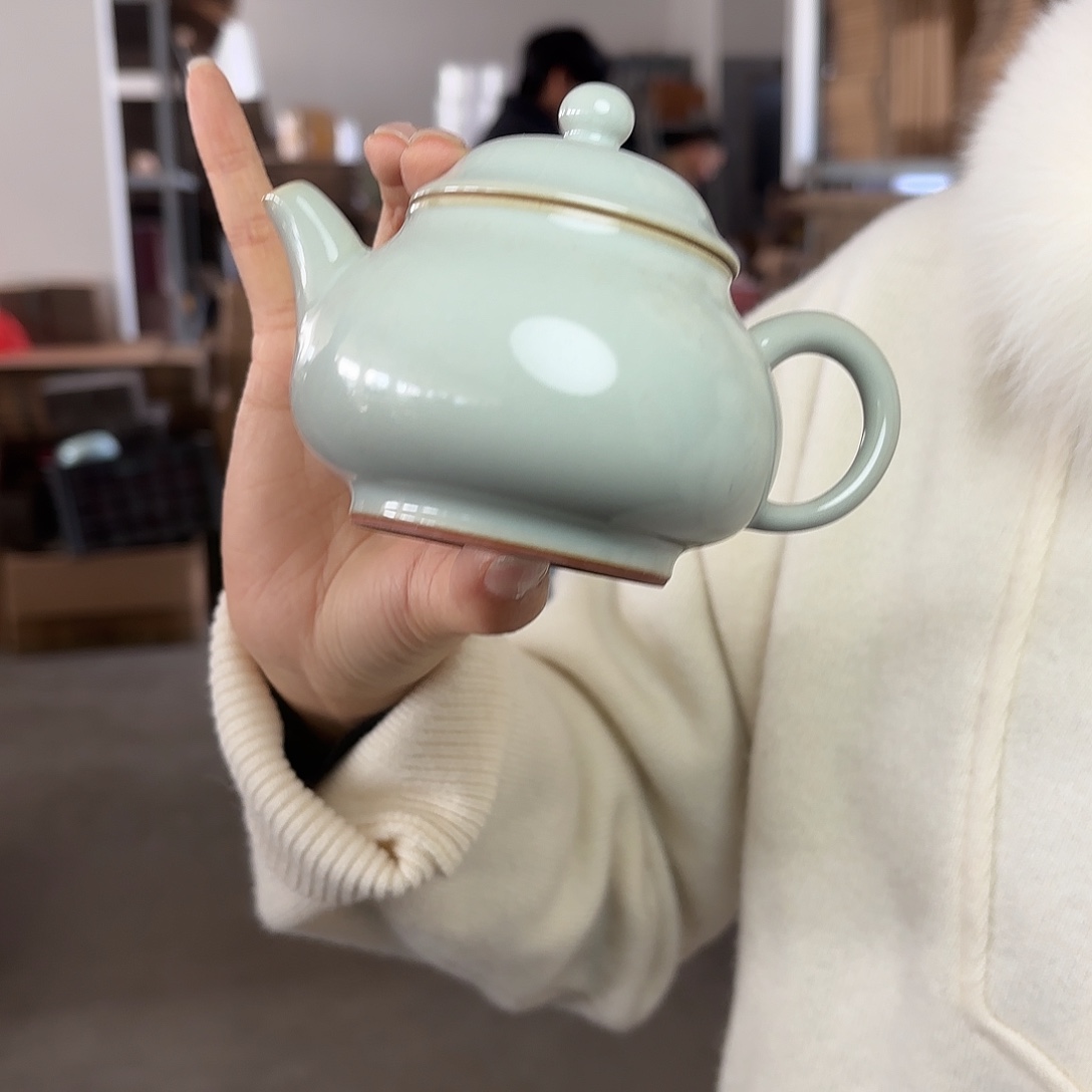 龙泉云间青瓷小米茶器