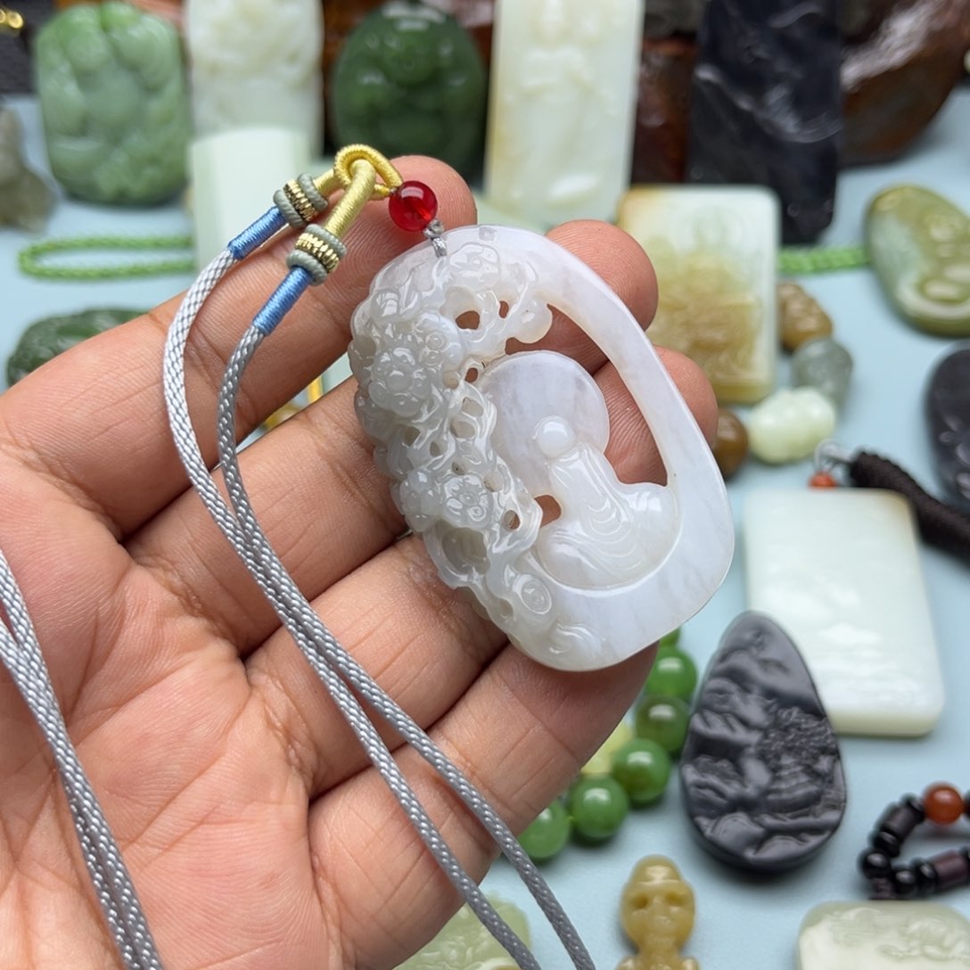 峰***哥和田玉未镶嵌颈饰拍2发1