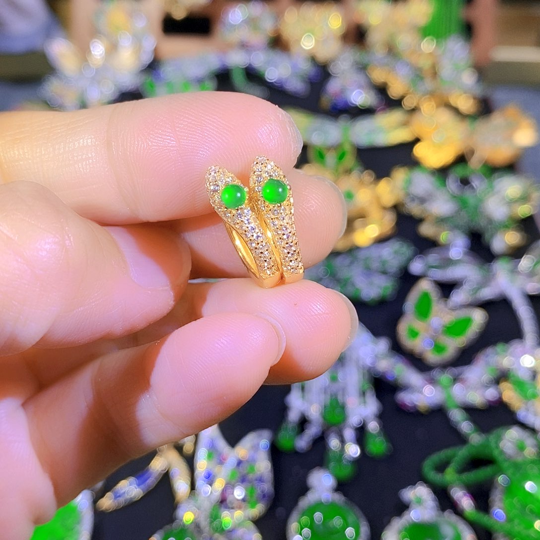 吊坠(不含链)银S925镶嵌翡翠