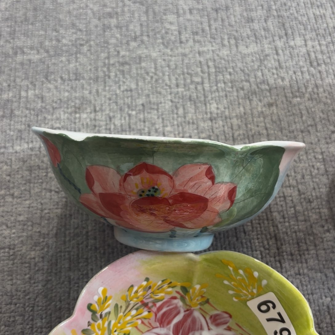 瓷片景德镇手绘高温釉下彩陶瓷茶具