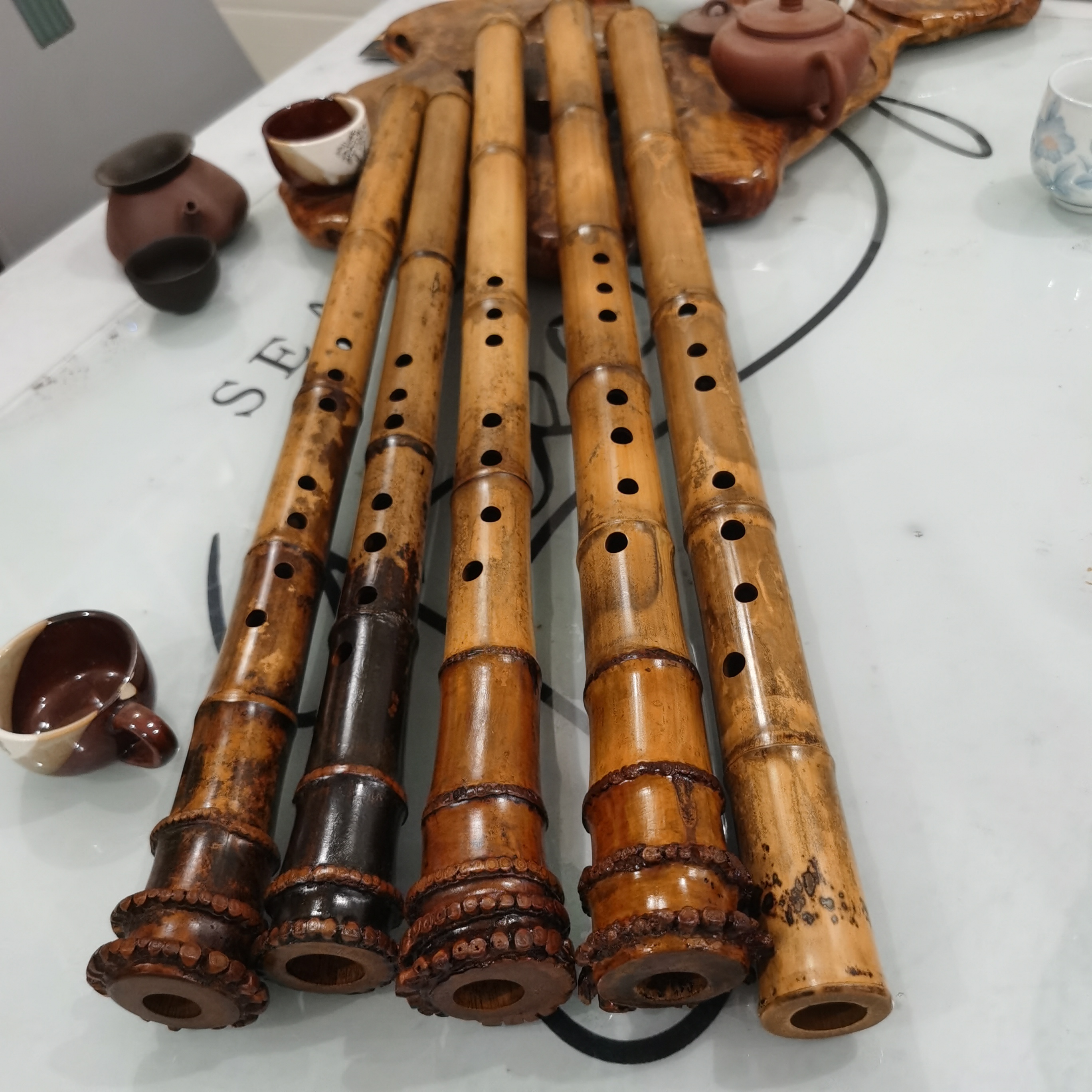 高山老斑驳台桂八孔纯专业演奏级竹根南箫民族吹奏乐器正品洞箫