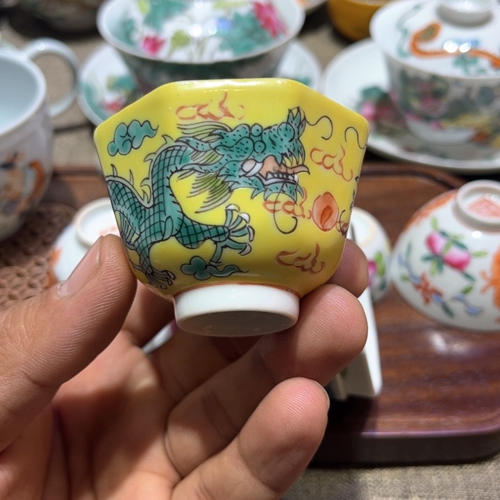 纯手绘精品盖碗杯