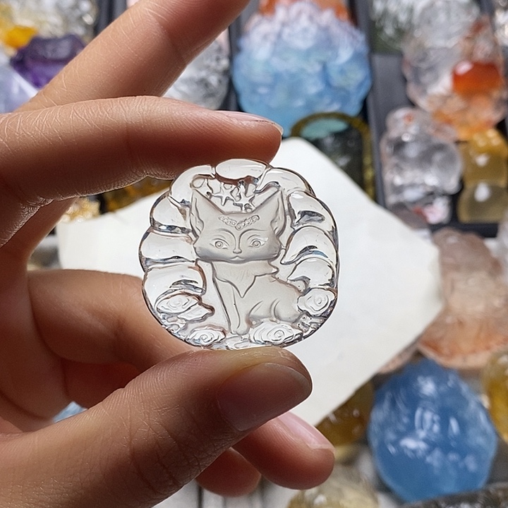 水晶颈饰未镶嵌水晶吊坠
