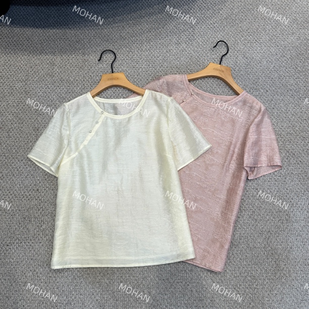 【墨涵精选】倾国风炒色气质显瘦时尚减龄休闲衬衫27445