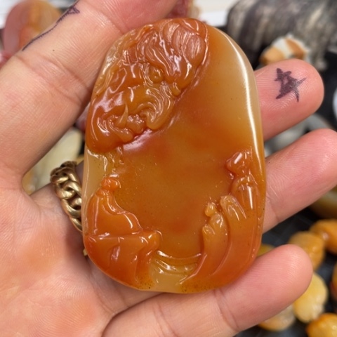 【闪购商品】石英质玉（黄龙玉）未镶嵌吊坠(不含链)