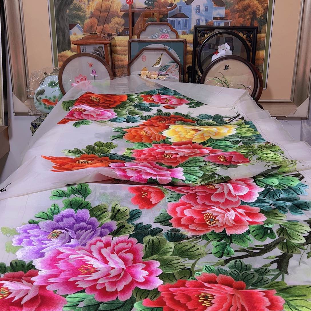 刺绣纯手工刺绣画