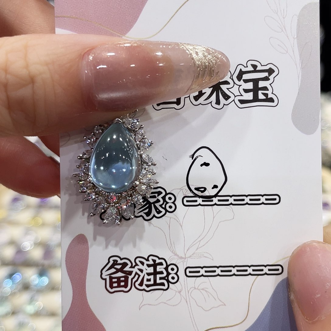 颈饰托帕石银S925镶嵌.**.吊坠