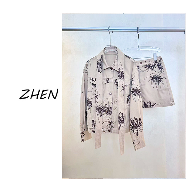 【ZHEN】25K01202 2025新款时尚气质显瘦小众设计师款时尚套装女