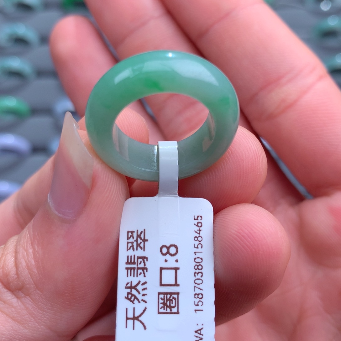 翡翠戒指未镶嵌天然