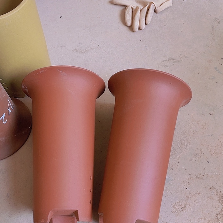 紫砂花盆口径17高度27两个一组