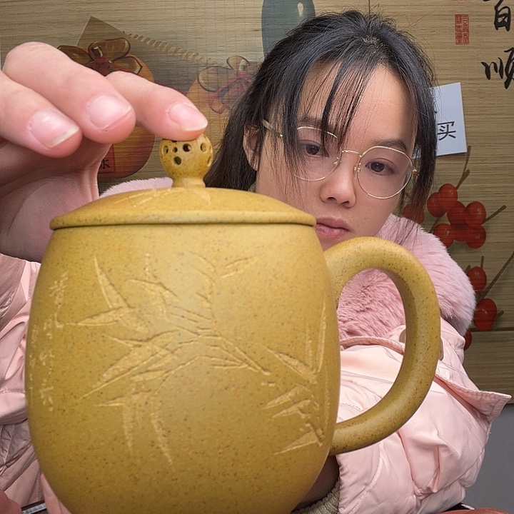 紫砂茶杯原矿紫砂杯