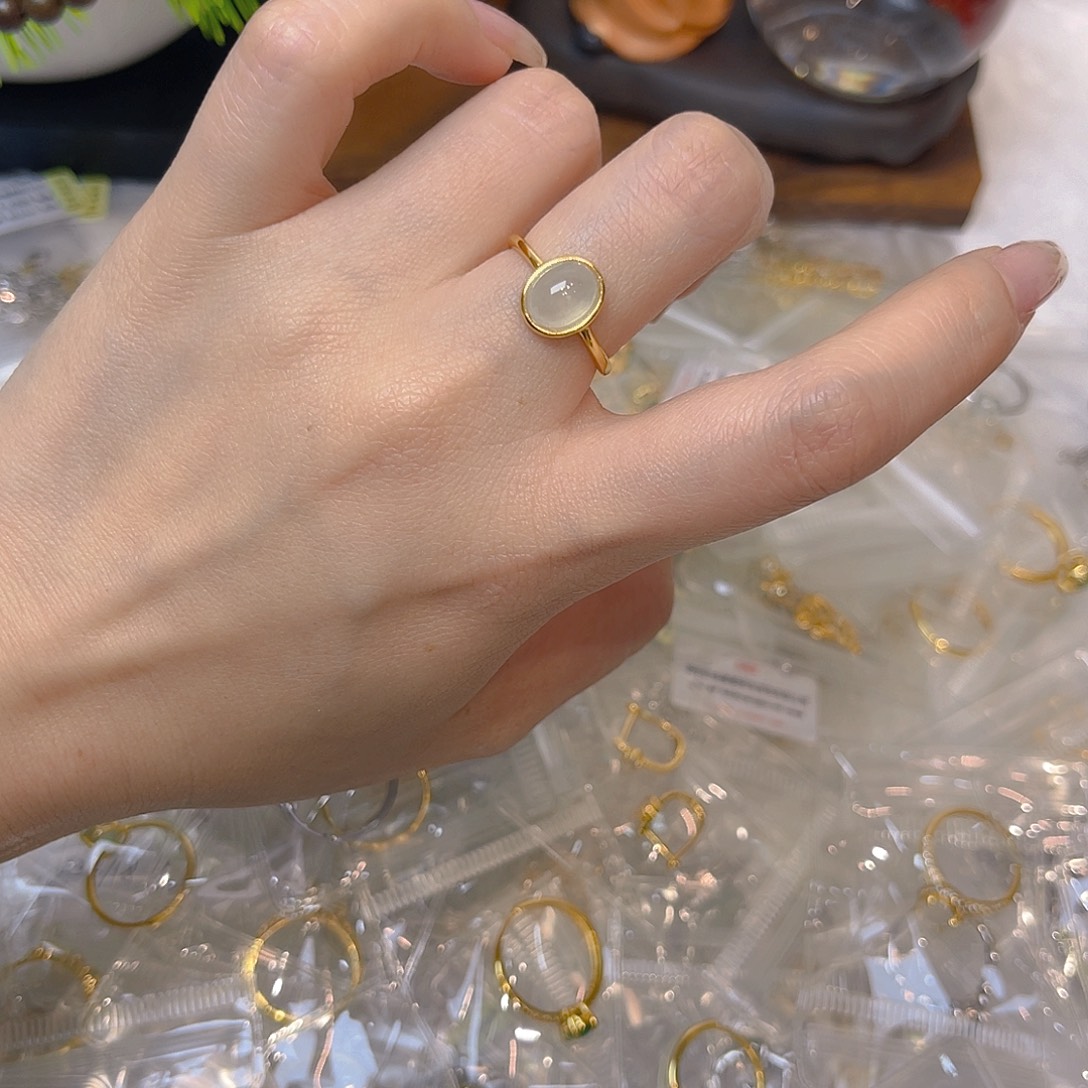 翡翠银S925镶嵌戒指