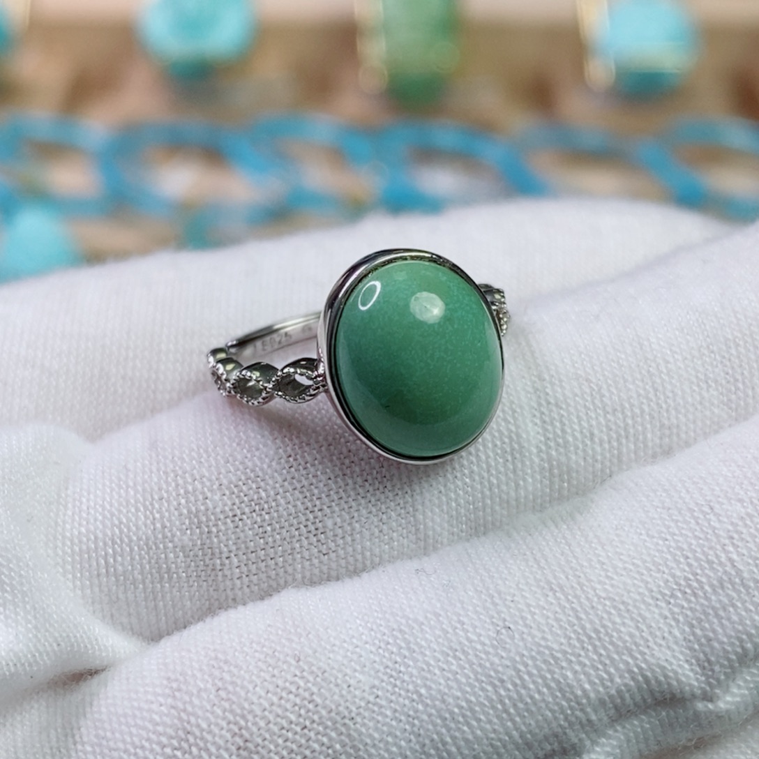 绿松石银S925镶嵌珠宝奇石