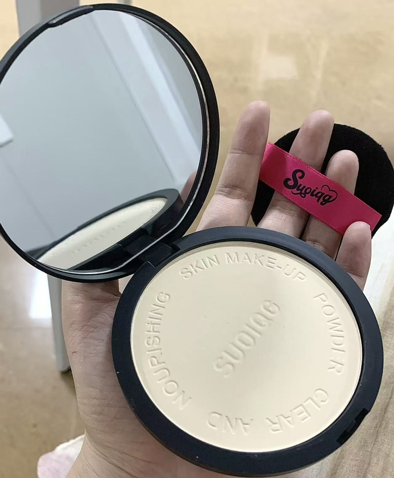 粉饼定妆持久控油防水防汗磨皮遮瑕柔焦蜜散粉补妆不卡粉