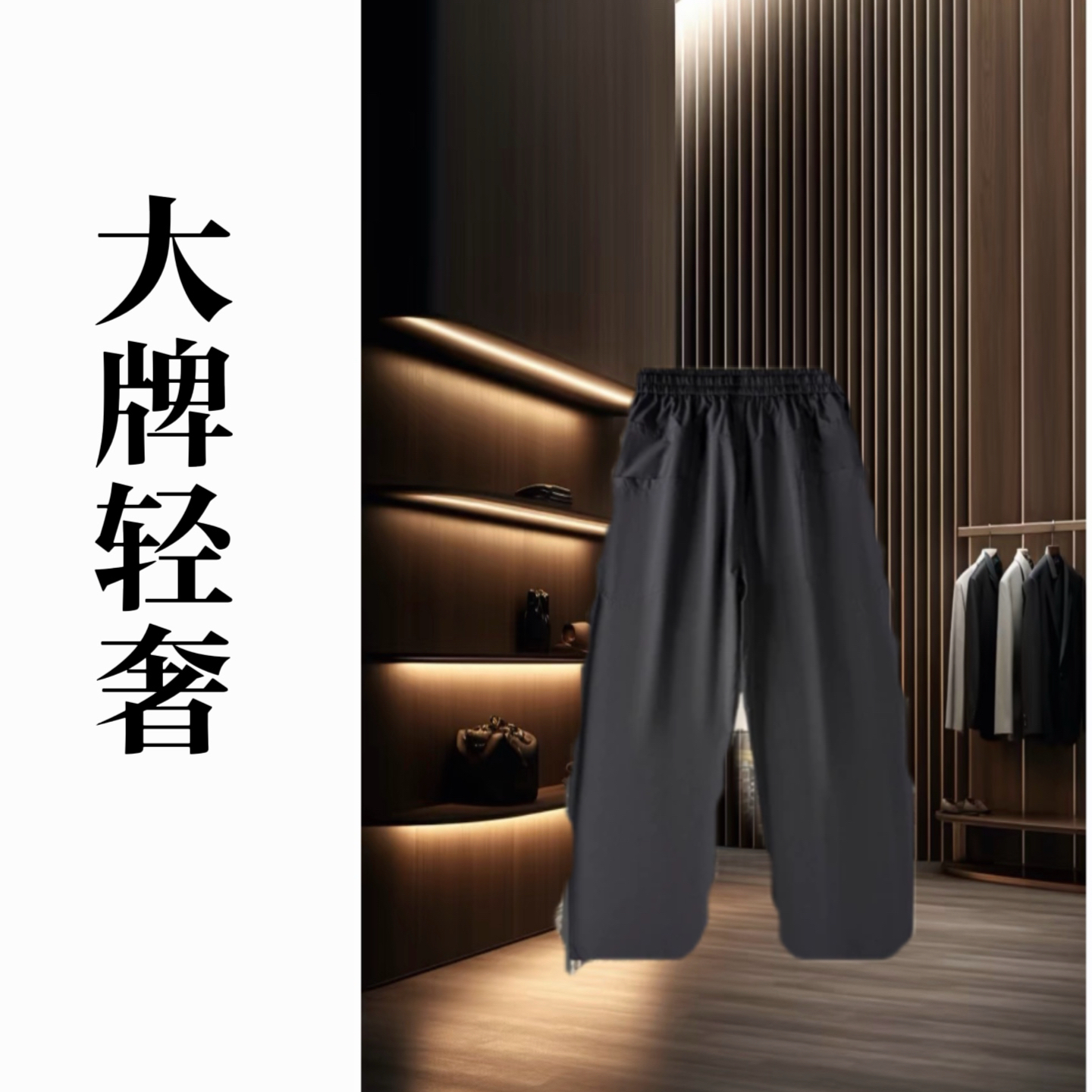 【53号链接小罗烧花卫裤】25秋冬新款轻奢买手男女同款百搭88866