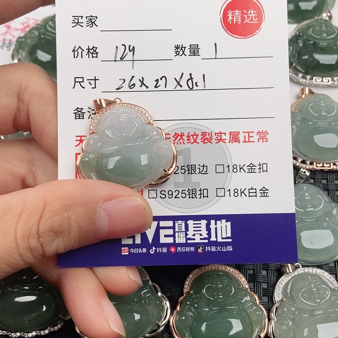 翡翠银S925镶嵌颈饰