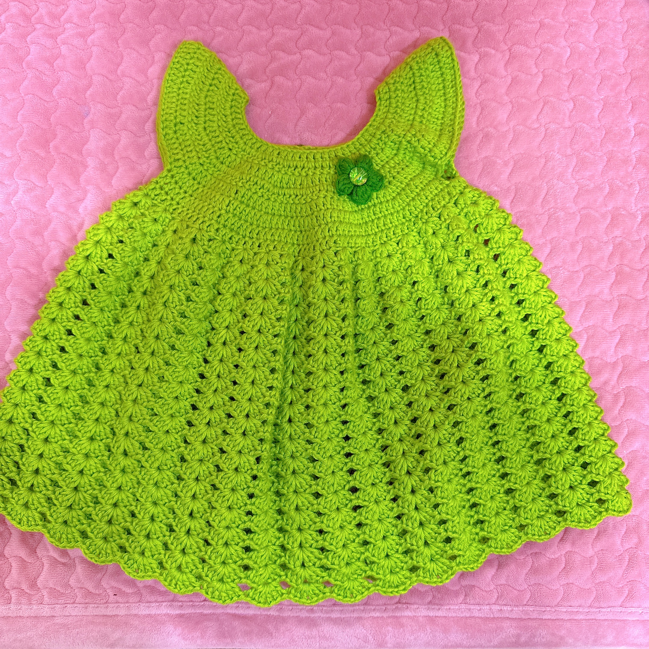 贝壳花钩针小背心材料包     送钩针   送小花   扣子