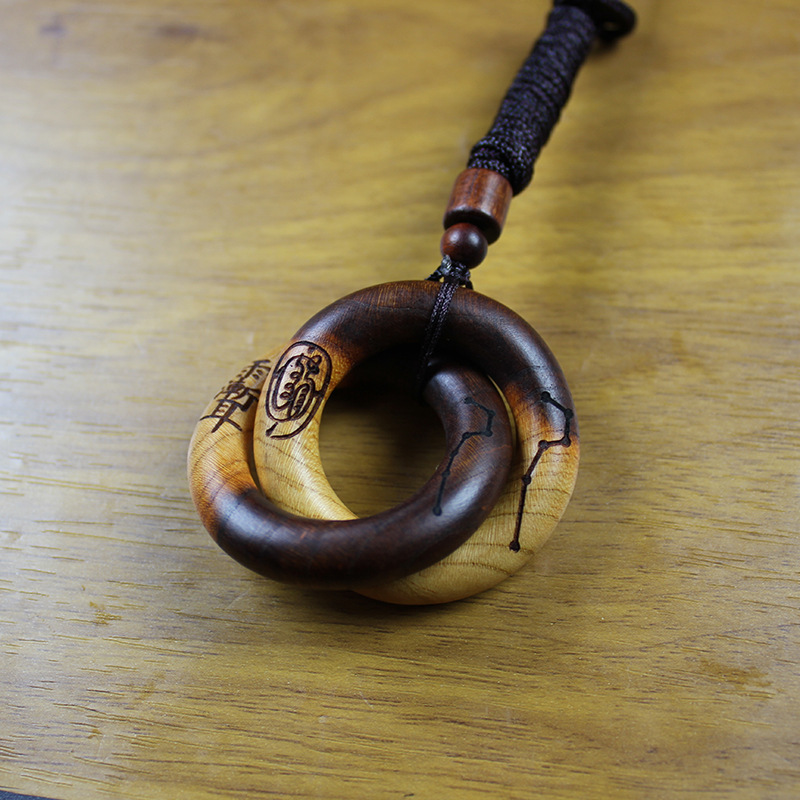 雷击桃木玉化乾坤圈金光紫微讳迷你圈