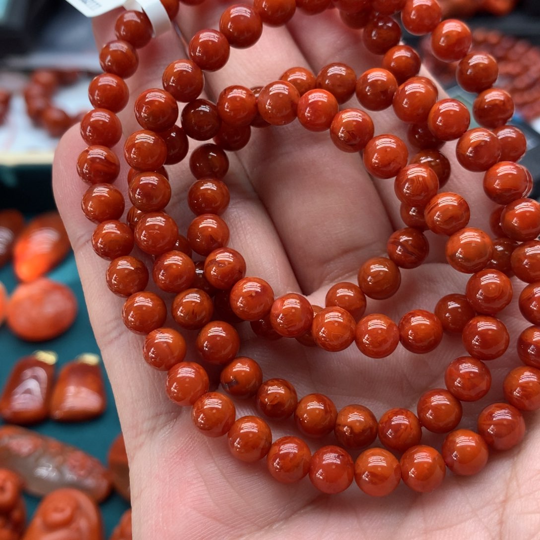 南红玛瑙手链未镶嵌