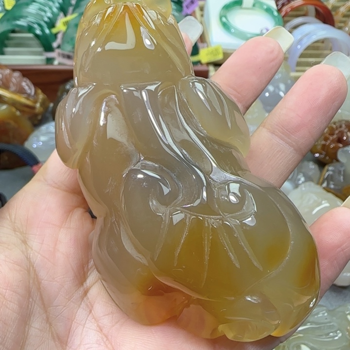 玛瑙/玉髓合金手把件