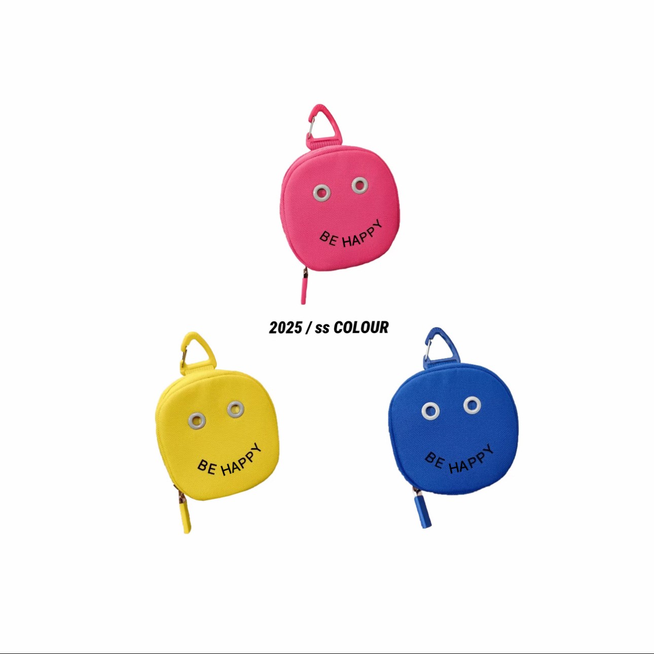 Happy收纳包笑脸包手拿化妆包挂饰零钱钥匙包